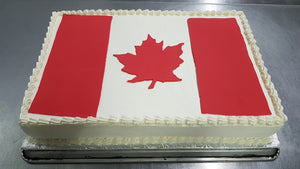 Custom Slab Cakes Canada Flag