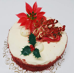 Birthday Cake Red Velvet with plaque