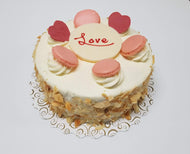 Valentine's strawberry shortcake with plaque